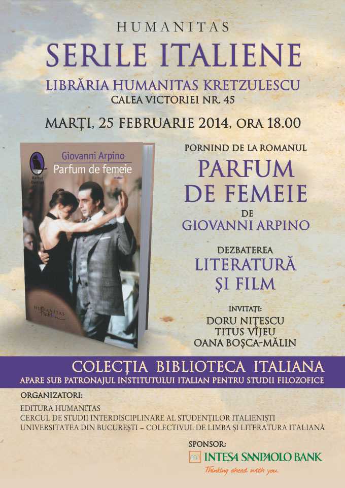 Constitution amount break Dezbatere de carte și film: ”Parfum de femeie”, de Giovanni Arpino -  Agentia de cArte